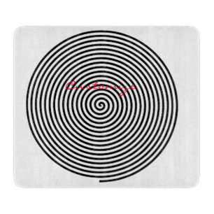 Round Hypnosis Spiral Thunder_Cove Cutting Board