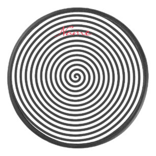 Round Hypnosis Spiral Thunder_Cove Hockey Puck