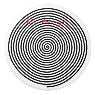 Round Hypnosis Spiral Thunder_Cove Pet Ceramic Knob