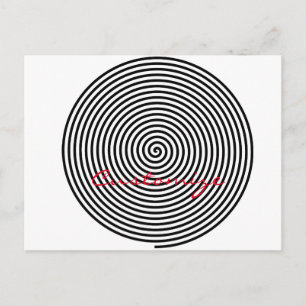 Round Hypnosis Spiral Thunder_Cove Postcard