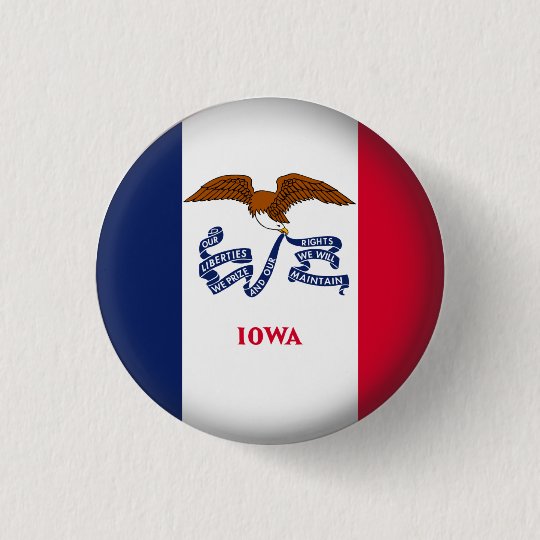 Round Iowa 3 Cm Round Badge