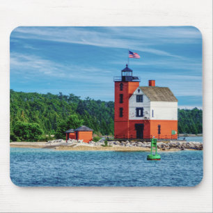 Round Island Lighthouse Mouse Mat