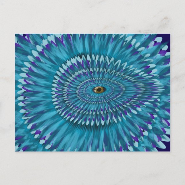 Round Jurassic EYE SEE YOU doodle  Postcard (Front)