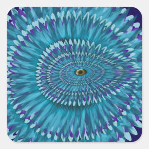 Round Jurassic EYE SEE YOU doodle  Square Sticker