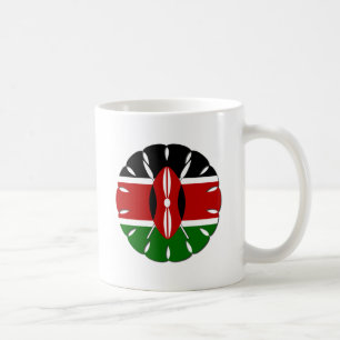Round Kenyan Motif: A National Symbol Coffee Mug
