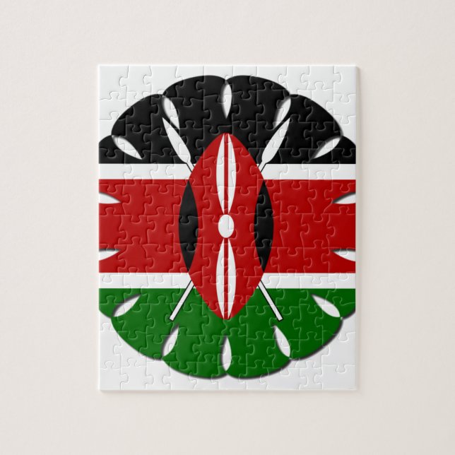 Round Kenyan Motif: A National Symbol Jigsaw Puzzle (Vertical)