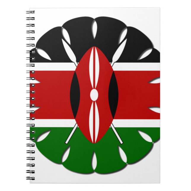 Round Kenyan Motif: A National Symbol Notebook (Front)