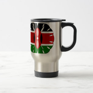 Round Kenyan Motif: A National Symbol Travel Mug