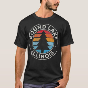 Round Lake Illinois IL Vintage Graphic Retro 70s  T-Shirt