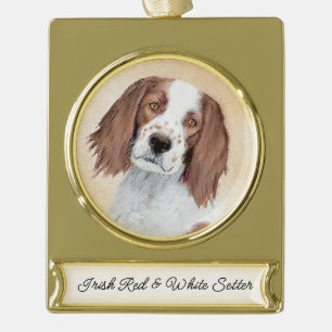 round-large gold plated banner ornament
