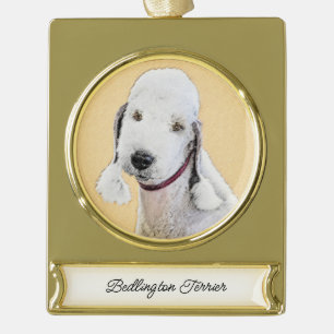 round-large gold plated banner ornament