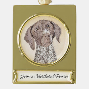 round-large gold plated banner ornament