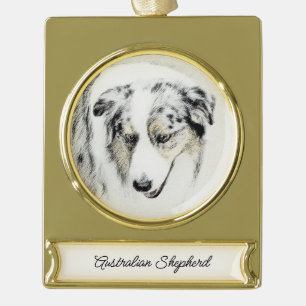 round-large gold plated banner ornament