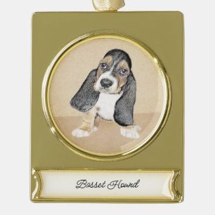 round-large gold plated banner ornament