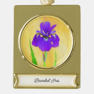 round-large gold plated banner ornament
