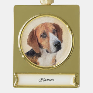 round-large gold plated banner ornament