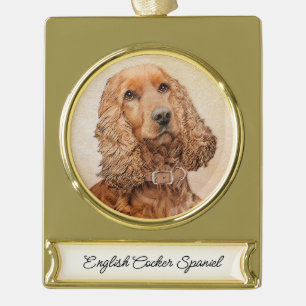 round-large gold plated banner ornament
