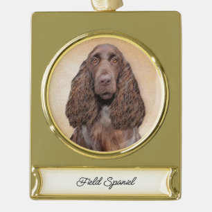 round-large gold plated banner ornament