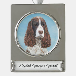 round-large silver plated banner ornament