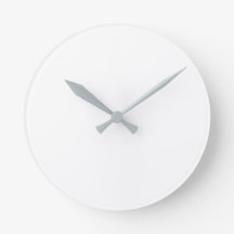 Round (Large) Wall Clock - Grey hands