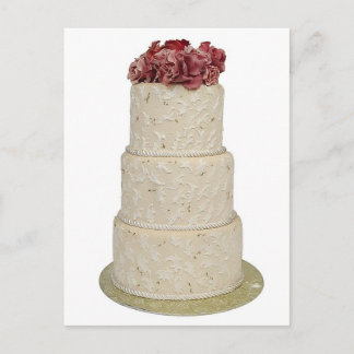 Round Layer Wedding Cake Postcard