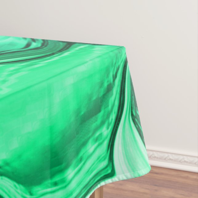 Round like stones in shades of light green to mint tablecloth (In Situ)