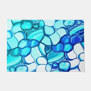 Round like stones in tones similar to aquamarine doormat