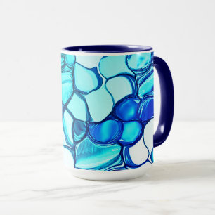 Round like stones in tones similar to aquamarine mug