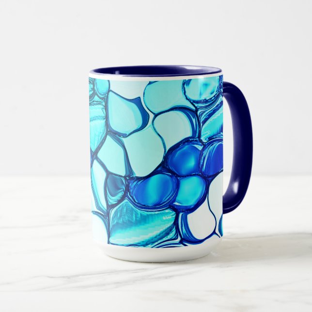 Round like stones in tones similar to aquamarine mug (Front Right)