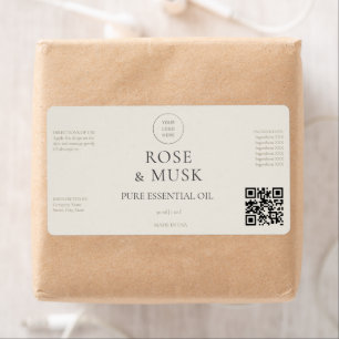 ROUND LOGO Cosmetic Oil Dropper bottle with Qrcode