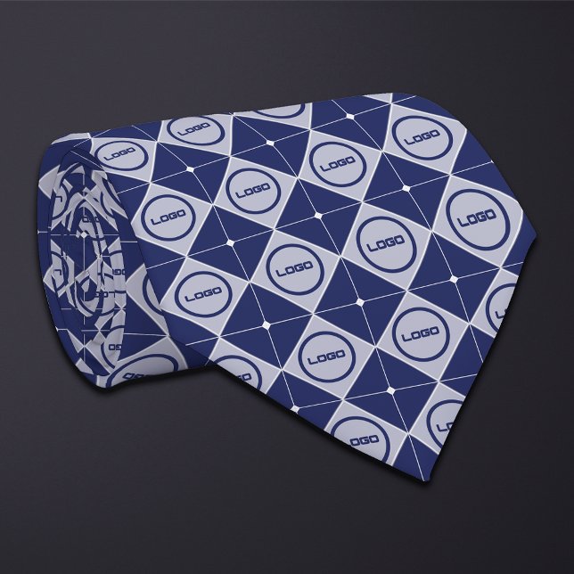 Round Logo Diamond Pattern Necktie (Creator Uploaded)