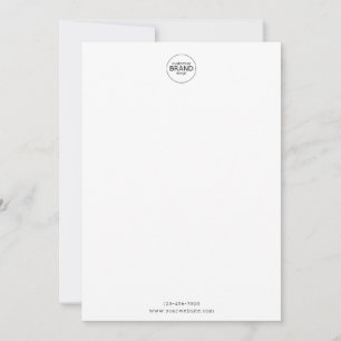 Round Logo Minimalist Simple Note Card