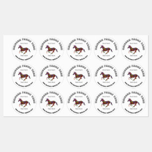 Round Logo Template Business Labels Black Text