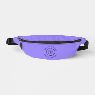 Round Logo Text Business Promotional Blue Branding Bum Bags