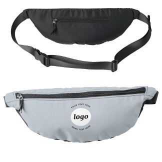 Round Logo Text Promotional Business Blue Bum Bags