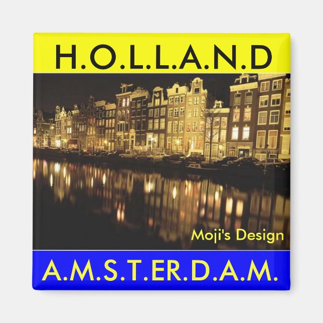 Round Magnet - holland  (Front)