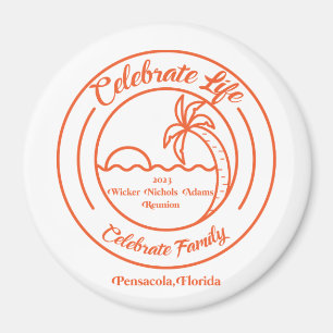 Round Magnet Orange Reunion Logo