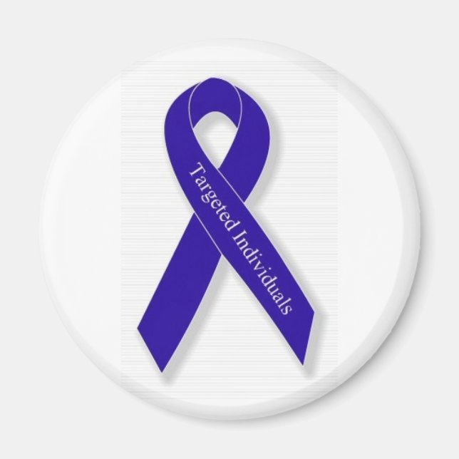 Round Magnet with Indigo Ribbon Logo (Front)