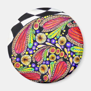 Round Magnet with Original Art