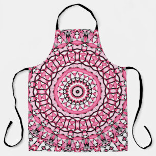 Round mandala pattern in glass vitrage style mosai apron
