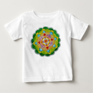 Round Mandala Toddler Ruffle Dress Baby T-Shirt