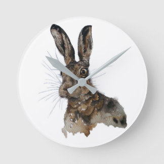 Round medium wall clock hare
