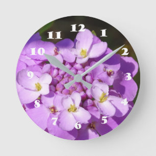 Round (Medium) Wall ClockPurple Blossoms Clock