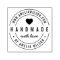 Round Modern Bold Website Handmade With Love Heart