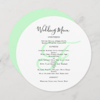 Round Monogram Wedding Menu Template