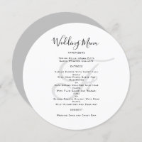 Round Monogram Wedding Menu Template