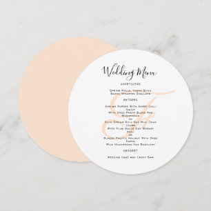 Round Monogram Wedding Menu Template