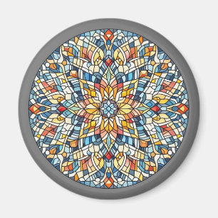 Round mosaic magnet