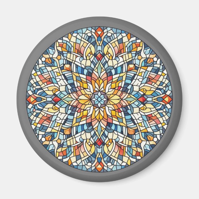 Round mosaic magnet (Front)