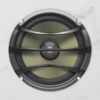 Round Music Speaker Birthday Party Invitation